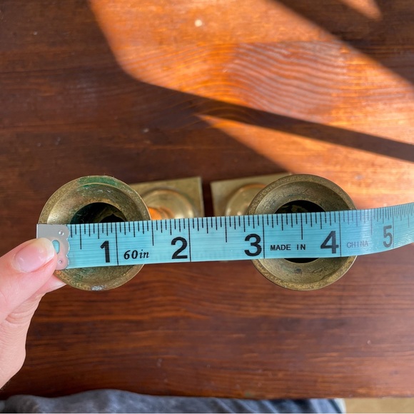 Pair of Matching Brass Candlestick Holders - Picture 9 of 10